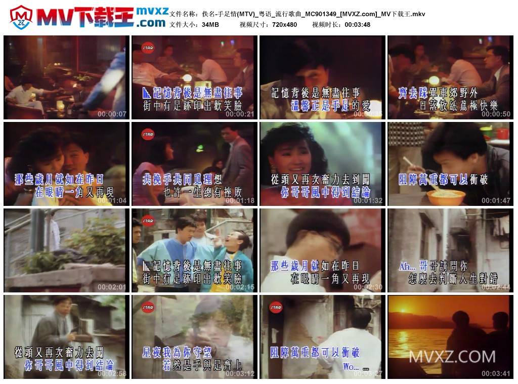 佚名-手足情(MTV)_粤语_流行歌曲_MC901349